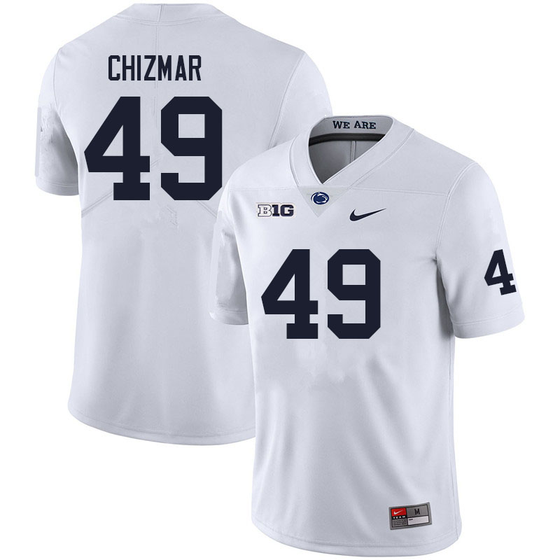 Men #49 Ben Chizmar Penn State Nittany Lions College Football Jerseys Sale-White